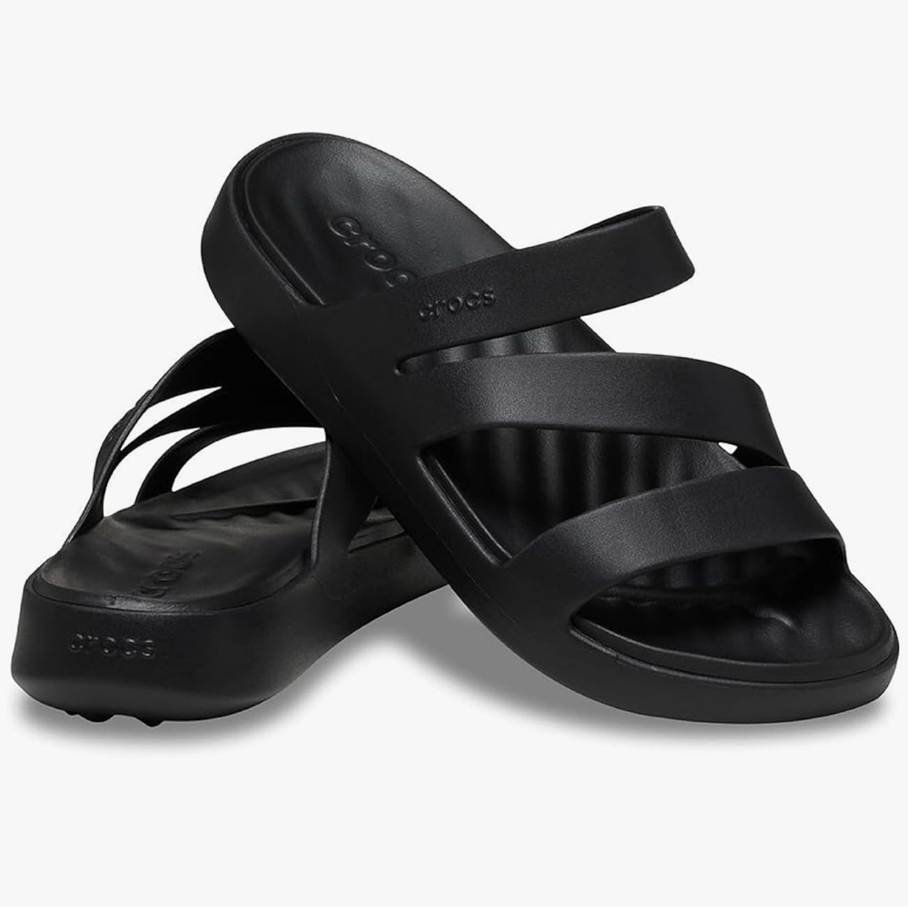 Crocs Women's Black Slide Sandals - Picture 5 of 7